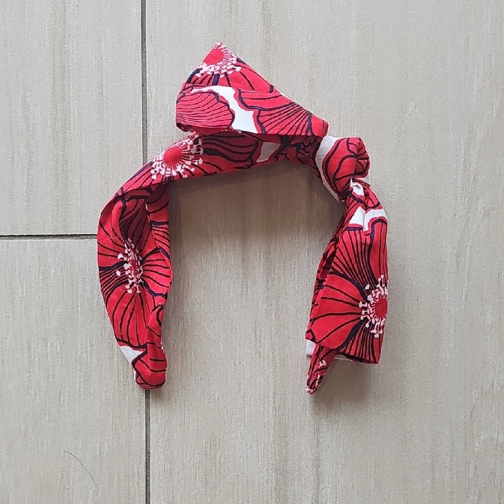 Janie and Jack Red Floral Hair Bow